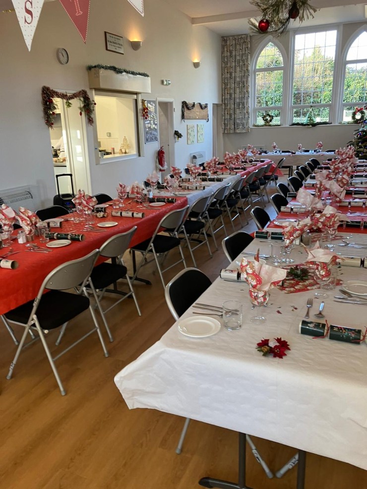 Christmas dinner at Abbotsley Village Hall